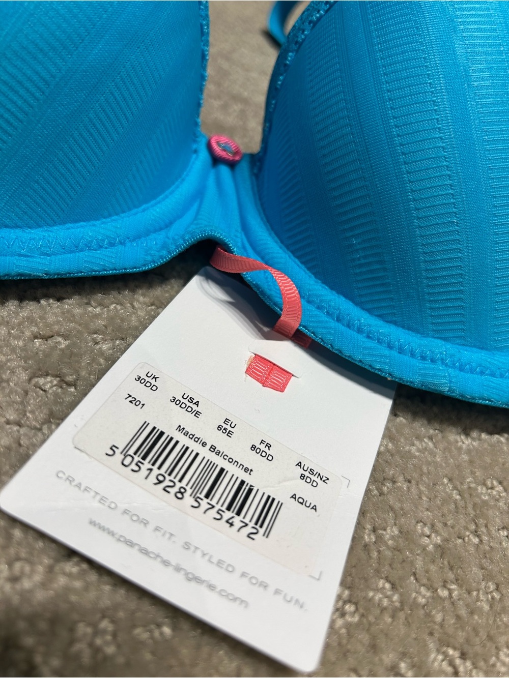 NWT Cleo by Panache Maddie Moulded T-shirt Bra, Aqua 30DD - Picture 14 of 14